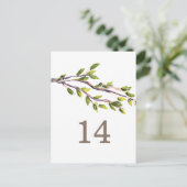 Briefkaart Tabelnummer geborstelde takken (Staand voorkant)