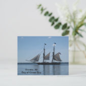 Briefkaart - Tall Ship, Bay Green Bay, WI (Staand voorkant)