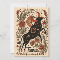 Briefkaart - Taurus Celestial Zodiac Art