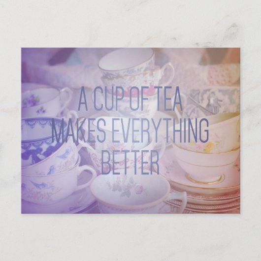 Briefkaart Teacup Quote (Voorkant)
