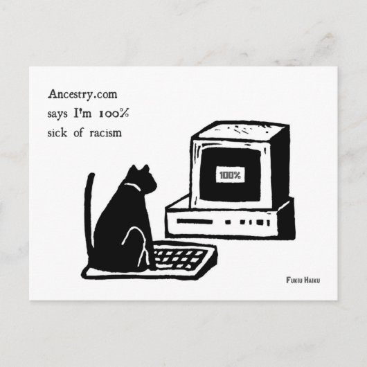 Briefkaart tegen racisme Haiku (Voorkant)