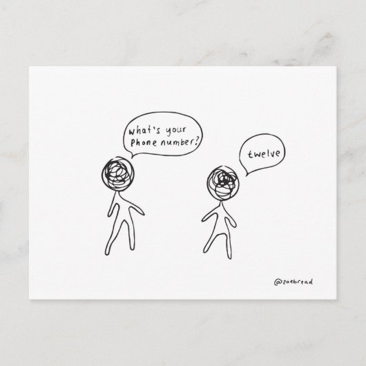 briefkaart telefoonnummer (Voorkant)