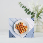 Briefkaart Texas Waffle (Staand voorkant)