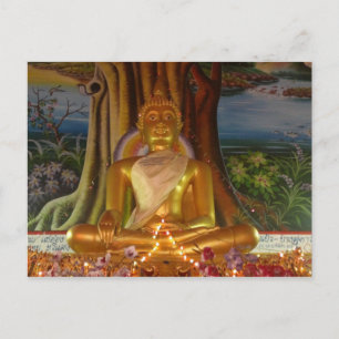 Briefkaart Thailand Buddha afbeelding zeer zeldzaa