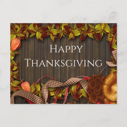 Briefkaart Thanksgiving begroeting (Voorkant)