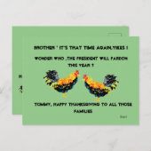 Briefkaart: Thanksgiving Post Kaart (Voorkant / Achterkant)