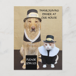 Briefkaart Thanksgiving/Uitnodiging