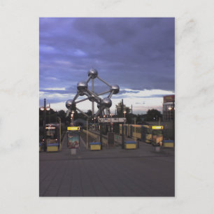 Briefkaart The atomium in Brussels, België