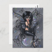 briefkaart "The Black Fairy" (Voorkant / Achterkant)