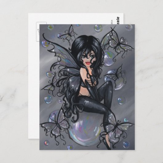 briefkaart "The Black Fairy" (Voorkant / Achterkant)