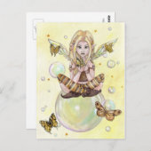 briefkaart "The Gold Fairy" (Voorkant / Achterkant)
