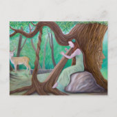 briefkaart "The Harpist and the Tree" (Voorkant)