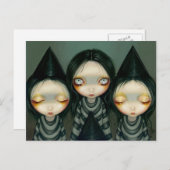 briefkaart "Three Witchy Sisters" (Voorkant / Achterkant)