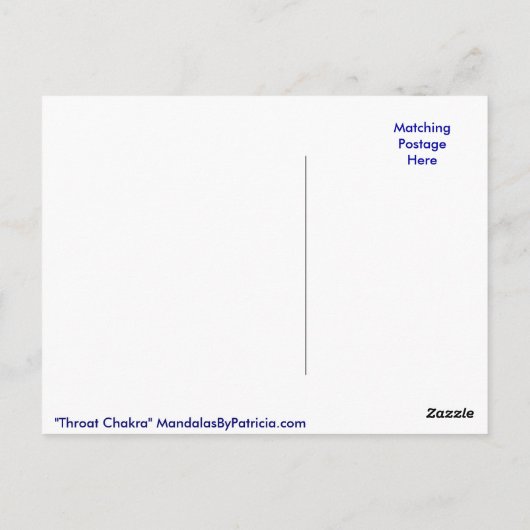 briefkaart "Throat Chakra" (Achterkant)