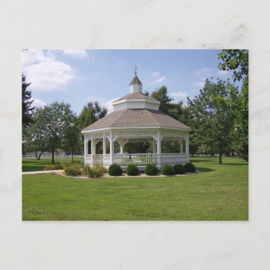 Briefkaart - Tipton Indiana Gazebo (Voorkant)