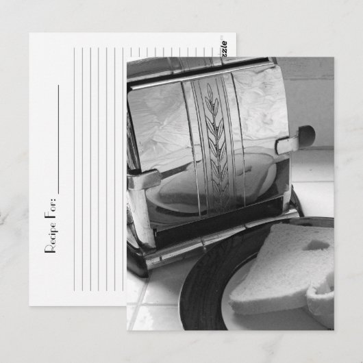 Briefkaart toaster Recipe Card (Voorkant / Achterkant)