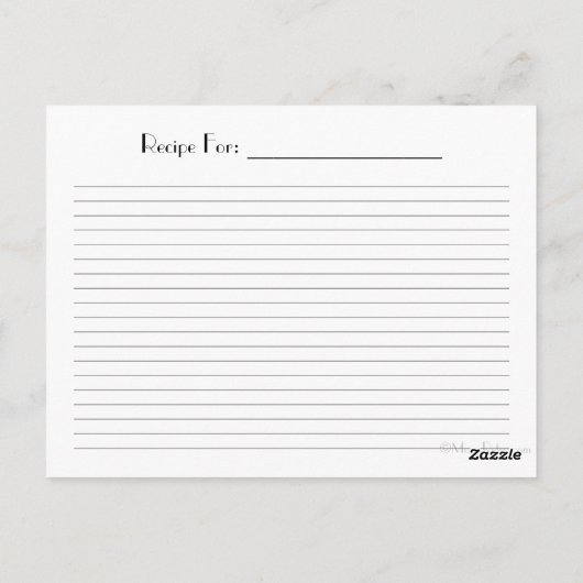 Briefkaart toaster Recipe Card (Achterkant)