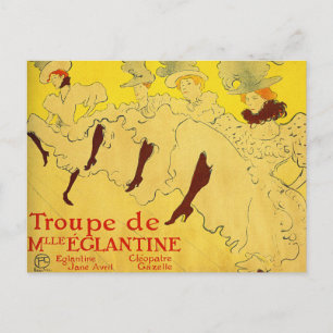 Briefkaart: Toulouse-Lautrec - dansgroep Briefkaart