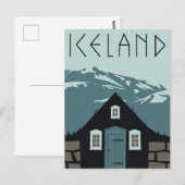 Briefkaart - Travel Poster IJsland (Voorkant / Achterkant)