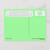 Briefkaart Treehopper. (Achterkant)