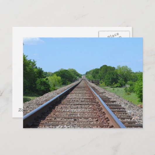 Briefkaart treinspoor (Voorkant / Achterkant)