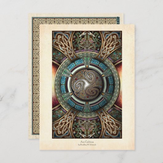 Briefkaart Triskelion Mandala (Voorkant / Achterkant)