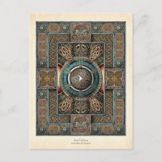 Briefkaart Triskelion Mandala II (Voorkant)