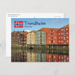 Briefkaart Trondheim Noorwegen