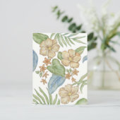 Briefkaart Tropische bloemen (Staand voorkant)