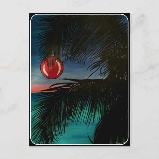 briefkaart "Tropische kerstochtend" (Voorkant)