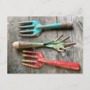 briefkaart  tuinbouwgereedschap van Diane Heller 2