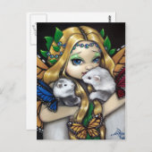briefkaart "Two Fae Ferret" (Voorkant / Achterkant)