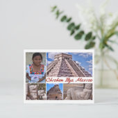 Briefkaart uit Chichen Itza, Mexico (Staand voorkant)