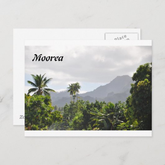 Briefkaart uit Moorea, Frans-Polynesië (Voorkant / Achterkant)