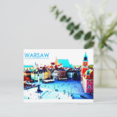 Briefkaart uit Warschau (Staand voorkant)