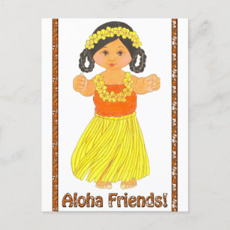 Briefkaart-uitvindingen van Hawaiian Luau~Aloha Fr Uitnodiging Briefkaart