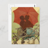 Briefkaart Umbrella Lovers (Voorkant / Achterkant)