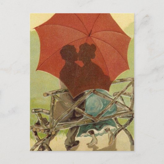 Briefkaart Umbrella Lovers (Voorkant)