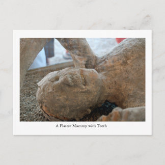 Briefkaart, UNESCO Mummy, Pompeii, Italië Teeth Briefkaart