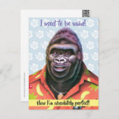 Briefkaart Vain Gorilla ontwerp. (Voorkant / Achterkant)