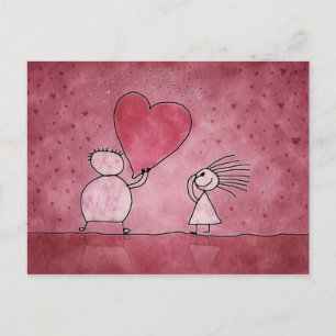 briefkaart, Valentijnsdag, liefde, hart Feestdagenkaart