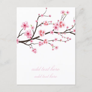 BRIEFKAART VAN AANKONDIGING : SAKURA BLOSSOMS