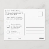 Briefkaart van aanstelling (Achterkant)