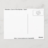 Briefkaart van Alhambra (Achterkant)