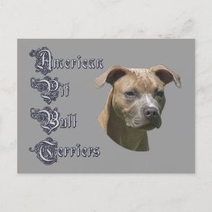 Briefkaart van American Pit Bull Terrier (APBT)