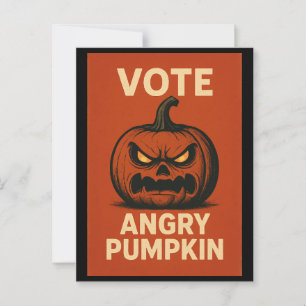 Briefkaart van Angry Pumpkin