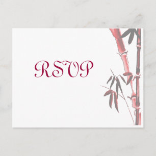 Briefkaart van Aziatische Bamboe Wedding RSVP