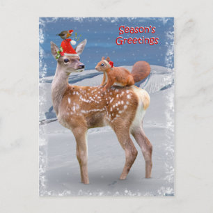 Briefkaart van Bambi en Friends