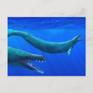 Briefkaart van Basilosaurus (prehistorische walvis