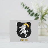 Briefkaart van Becker Family Shield (Staand voorkant)